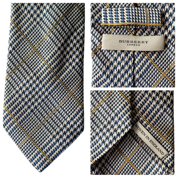 Burberry Other - Burberry Glen Check Plaid Silk Tie - Made in England